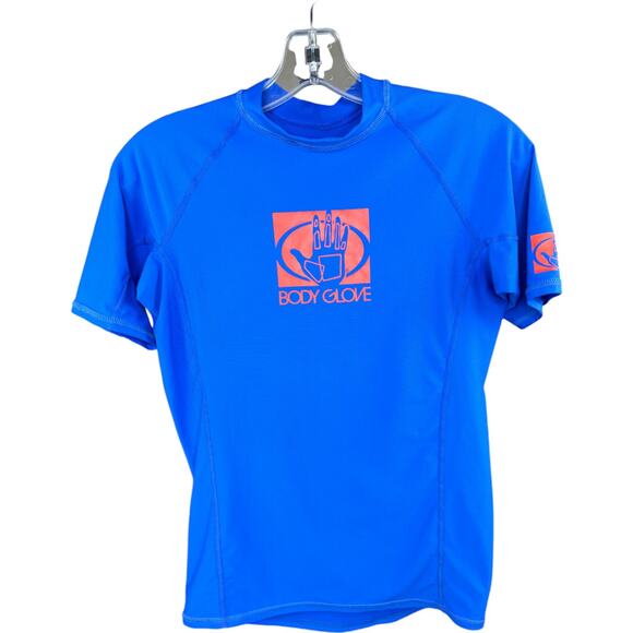 Body Glove Juniors Short Arm Fitted Rashguard, Male. Junior, Royal Blue, 14 - Picture 1 of 11